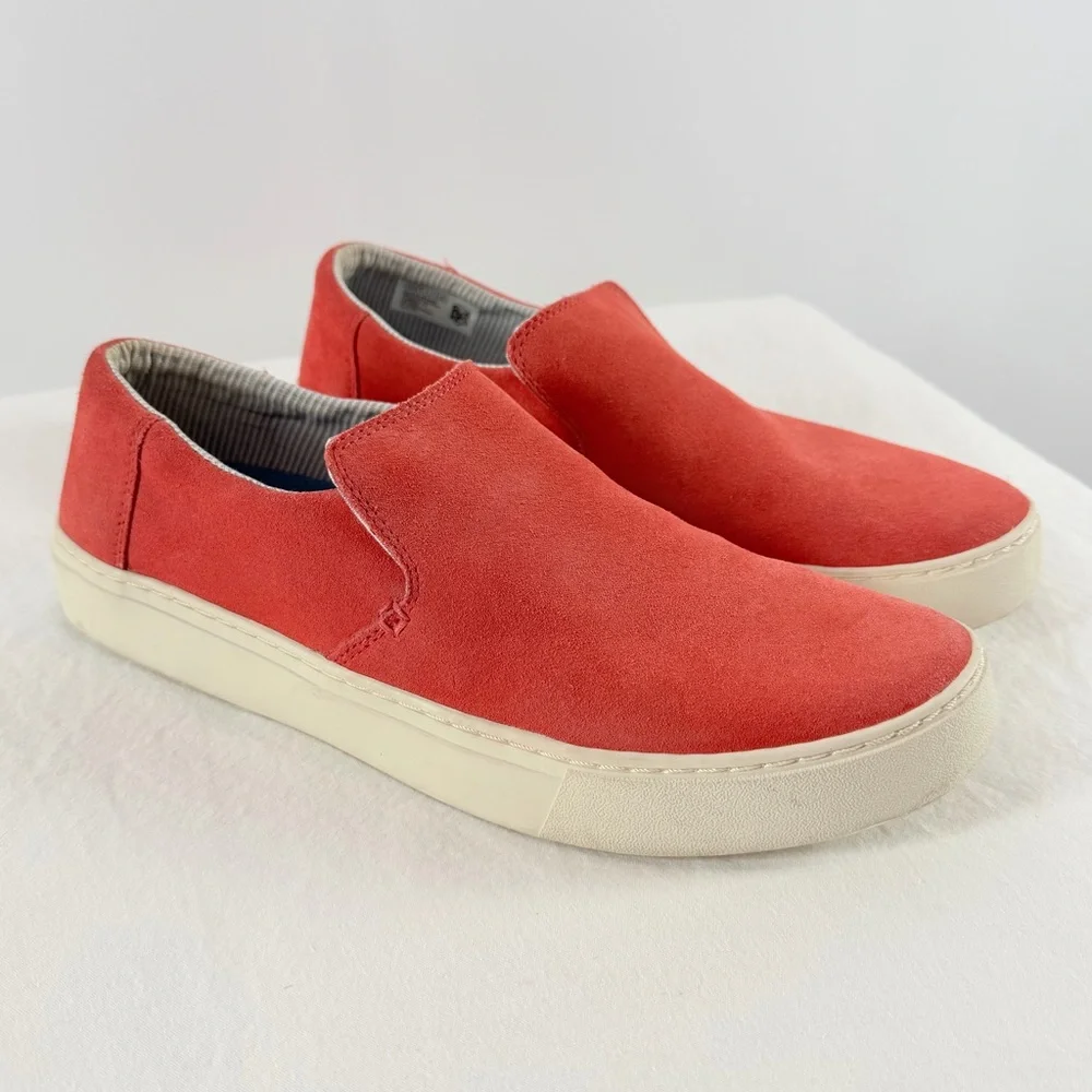 Tom’s x‎ Bonobos Casual Suede Slip On Shoe in Orange Size 10.5